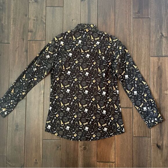 Simon Banks Men’s NYE New Year’s Eve Button Down Shirt S NWOT - Picture 6 of 6